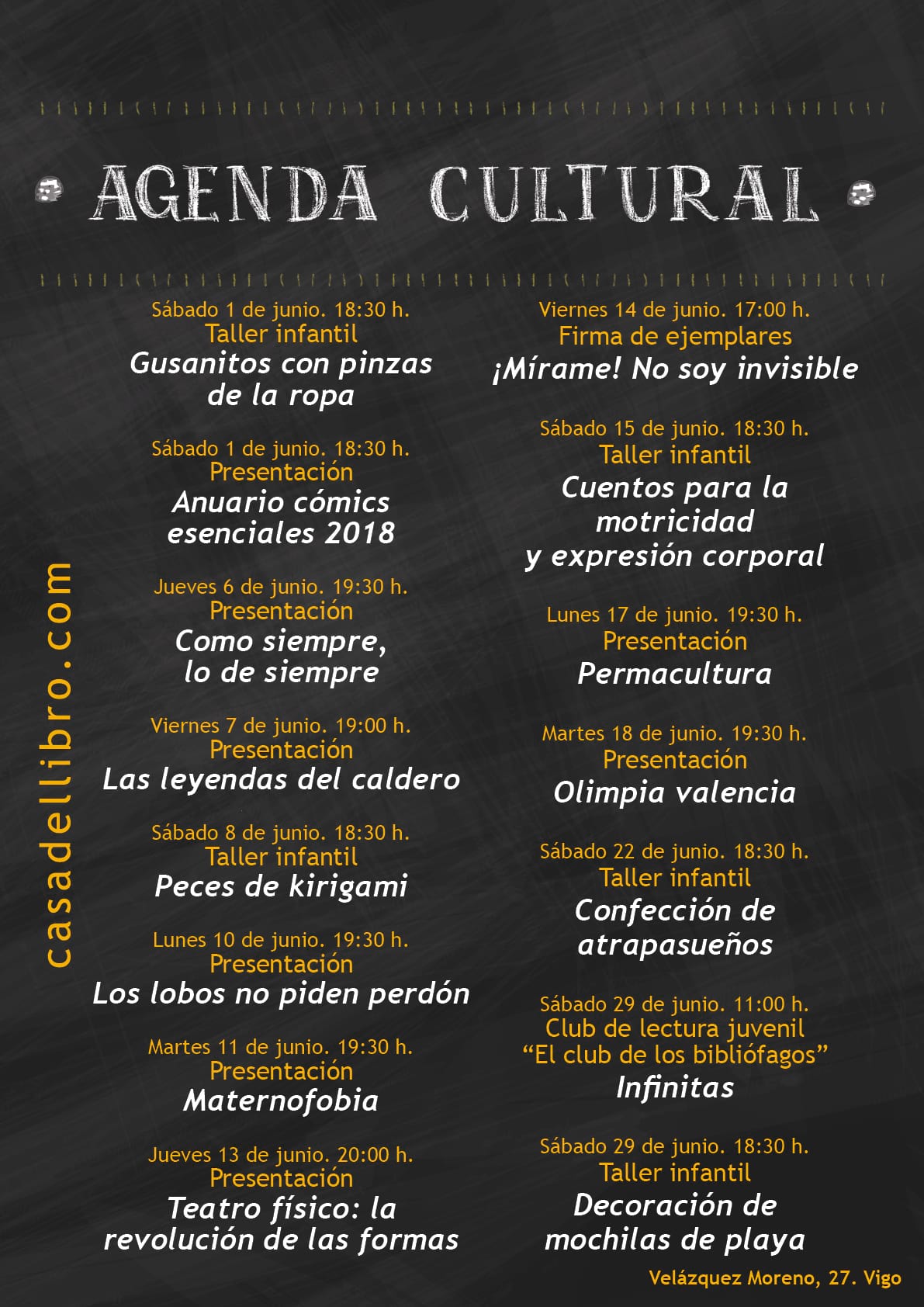 Eventos culturales junio Vigo