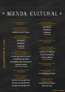 Agenda cultural septiembre - Casa del Libro calle Alcalá