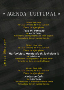 Agenda cultural librería Casa del Libro en Xanadú