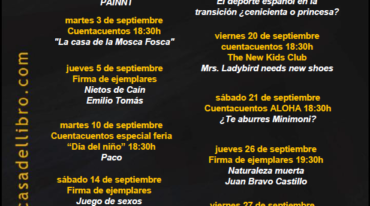 Agenda cultural septiembre -Casa del Libro Albacete